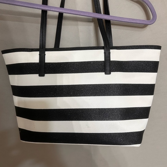 Kate Spade Black and White Striped Tote Bag - Picture 6 of 10